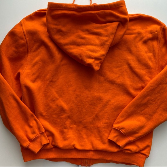 TIP TOP Orange Zip-Up Light Hoodie Jacket Size L - Picture 11 of 11
